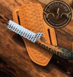 Handmade Knife, Custom Handmade Knife, Western Bull Cutter Knife, Cowboy Ranch Knife, Pinecone Handle, RSAB Steel Blade