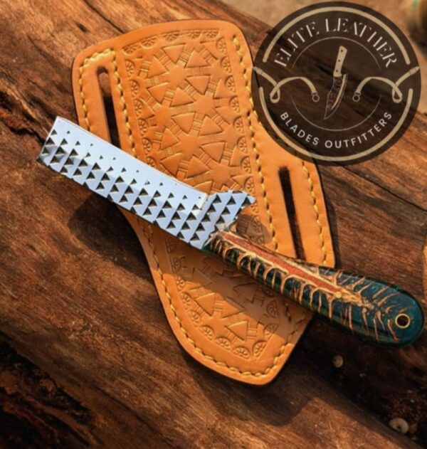 Handmade Knife, Custom Handmade Knife, Western Bull Cutter Knife, Cowboy Ranch Knife, Pinecone Handle, RSAB Steel Blade