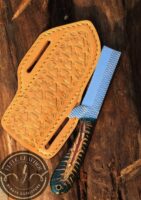 Handmade Knife, Custom Handmade Knife, Western Bull Cutter Knife, Cowboy Ranch Knife, Pinecone Handle, RSAB Steel Blade