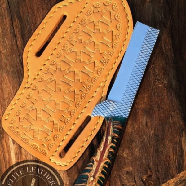 Handmade Knife, Custom Handmade Knife, Western Bull Cutter Knife, Cowboy Ranch Knife, Pinecone Handle, RSAB Steel Blade