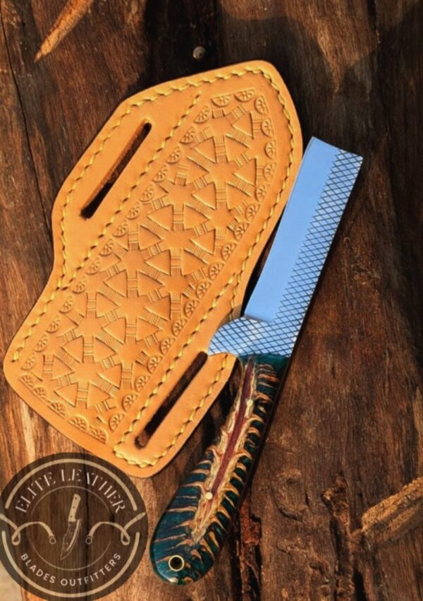 Handmade Knife, Custom Handmade Knife, Western Bull Cutter Knife, Cowboy Ranch Knife, Pinecone Handle, RSAB Steel Blade